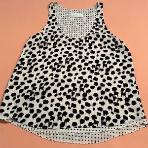 A. L. C Silk Tank Top. Size S/P. Anima print. Scoop Neck.